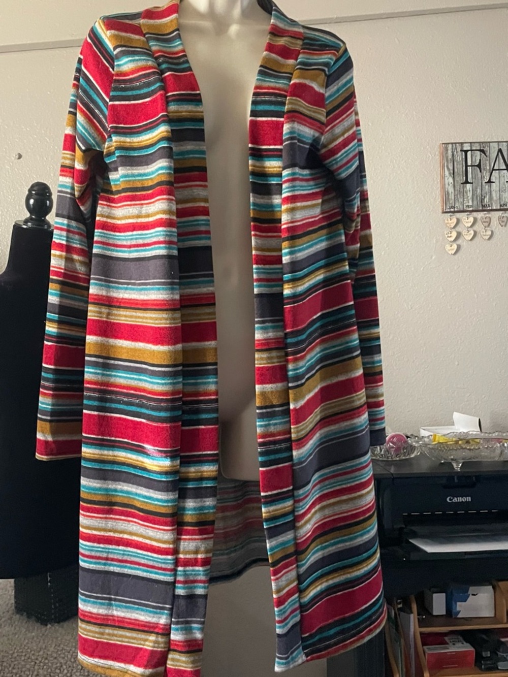 Star Vixen Multicolor Striped Knit Top - Red, Teal, Mustard